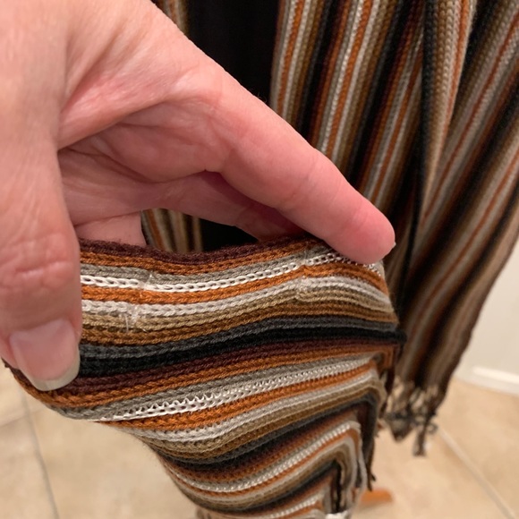 Scarf brown, tan and cream - Picture 4 of 5